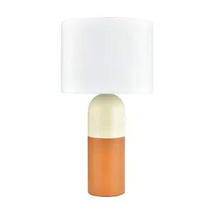 UHS-DL402-SEA Two-Tone Cylinder Table Lamp, Burnt Orange